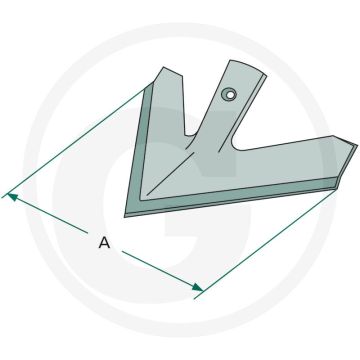 Beitel 230 x 6 mm met 1 gat, voorzichtig monteren