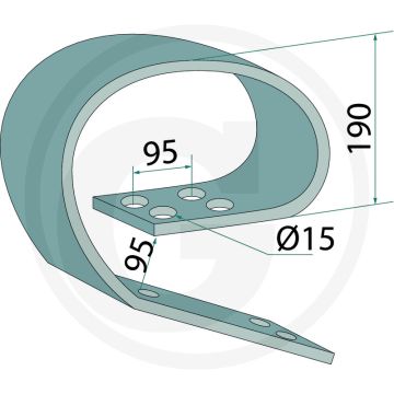 Bovenveer 150 x 12 mm, passend voor 180101.17598 - dikte 12 mm