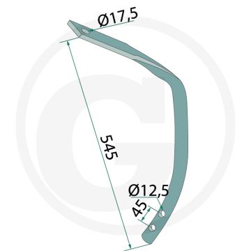 Partie inférieure 50 x 16 mm, convient pour 180101.17598 - dimensions 50 x 16 mm