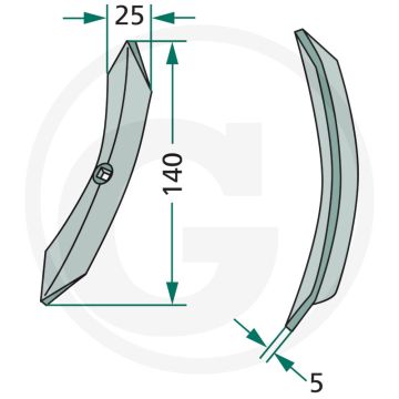 Beitel - werkbreedte 25mm