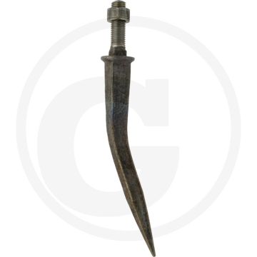 Tand gebogen m16 gehärtet 220mm lengte
