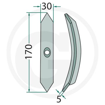 Beitel - werkbreedte 30mm