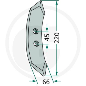 Beitel 66 x 7 mm - werkbreedte 66mm