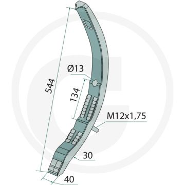 Heavy Duty Smalle schaar hardmetaal - Passende bouten: 180127093112 + 18051-1022