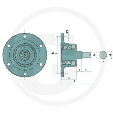 Lager - Buiten-Ø: 178mm, Draad: M24, J: 150mm