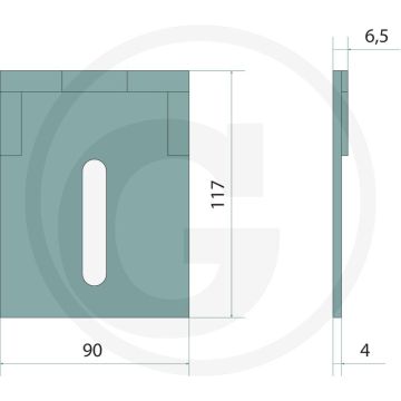 ENDURANCE CARBIDE Abstreifer - 90x117mm - passend für Amazone