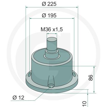 Lager compleet (links M36 x 1,5 L)