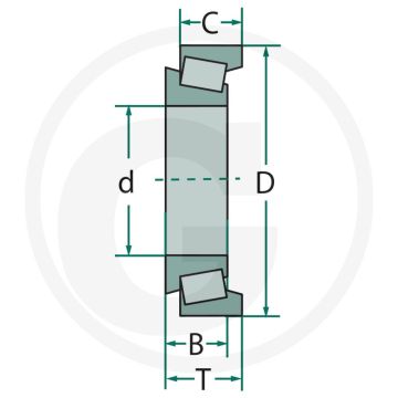 Wiellager - Ø D: 68mm, Buiten-Ø: 68mm, B: 19mm, Materiaal: Staal