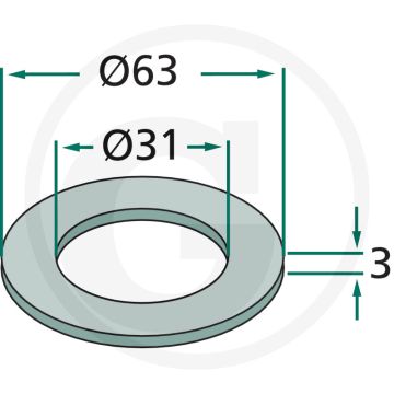 Eggenschijf met kraag - diverse merken - diameter 500mm