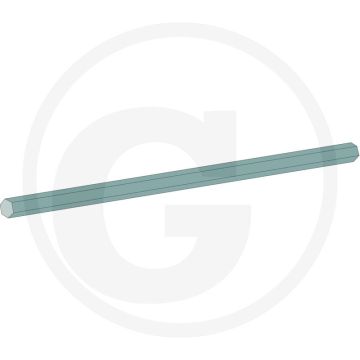 Zeskantas 50mm Sleutelmaat, 3000mm Lengte, Snijdend Staal