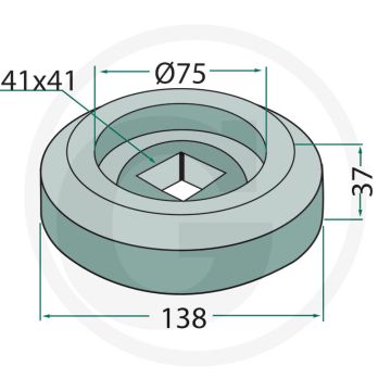 Binnenflens (Ø: 138 mm)