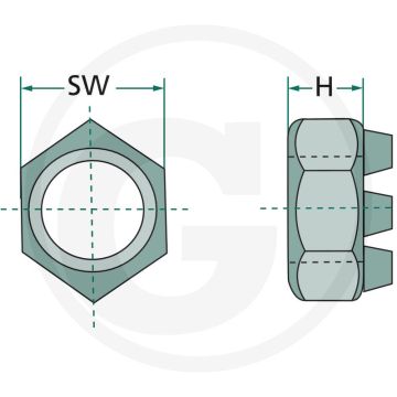 Kroonmoer M30 x 3,5 voor 30 x 30 vierkant-assen - Grondbewerking en zaaitechniek