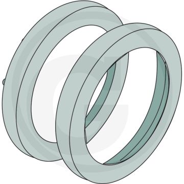 Oliekeerring voor vierkante-assen 26 x 26 mm, type III - Afb. nr. 7
