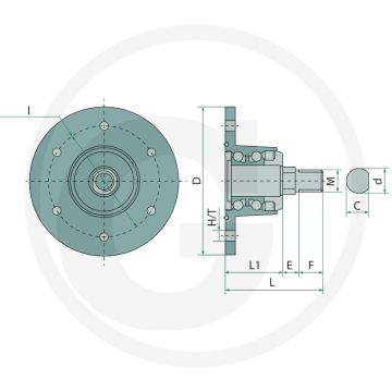 Lager - Buiten-Ø: 145mm, L: 101mm, D: 145mm, E: 21mm, L1: 55mm, d: 30mm, F: 25mm