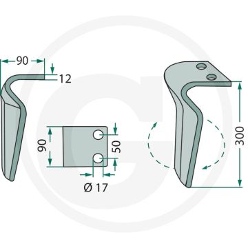 Rotorkopegtand (links)