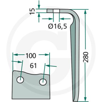 Rotorkopegtand (links)