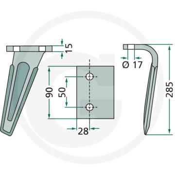 Rotorkopegtand (links)