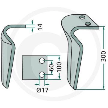 Rotorkopegtand (links)