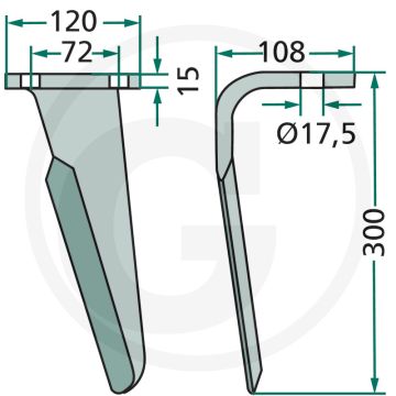 Rotorkopegtand (links)