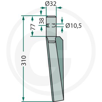 Rotorkopegtand (links)