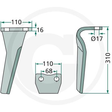 Rotorkopegtand (links, gecoat)