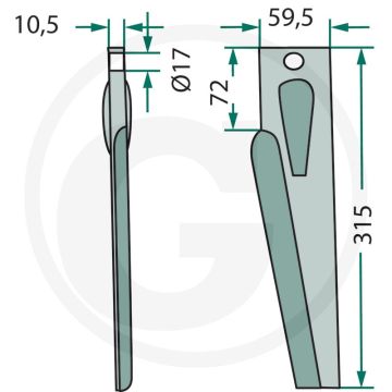 Rotorkopegtand (rechts)