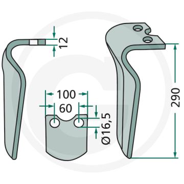 Rotorkopegtand (links)