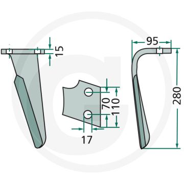 Rotorkopegtand (links)