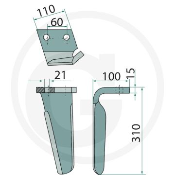 Rotorkopegtand (links)