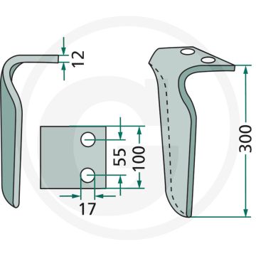 Rotorkopegtand (links)