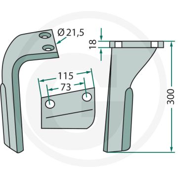 Rotorkopegtand (links, SG30 LI, MZ30B LI)