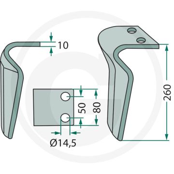 Rotorkopegtand (links)
