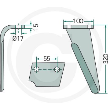 Rotorkopegtand (links)