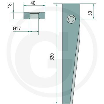 Rotorkopegtand 320x18mm Kuhn - Nr. 19823