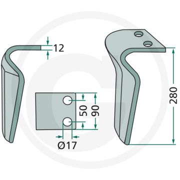 Rotorkopegtand (links)