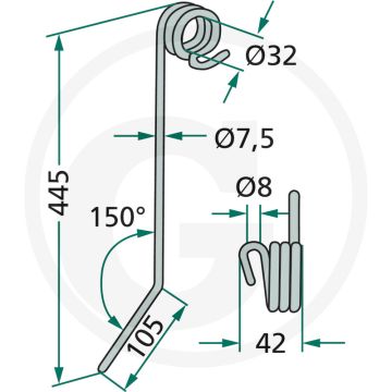 Eggetand - Verticator, grasland (Menke-Nr. 63654)
