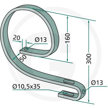 Bovenveer - Passend voor Carré - Afmetingen 32 x 12 mm