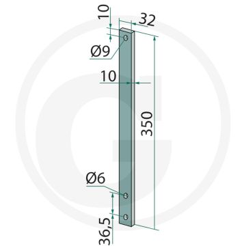 "Steel - Chopstar / Rollstar - Lengte: 350mm"