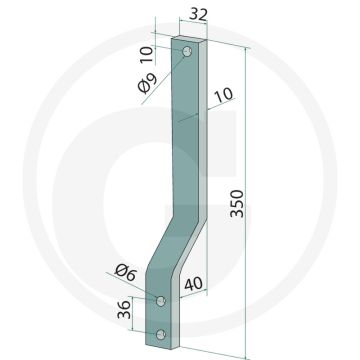 "Steel - Chopstar / Rollstar - Lengte: 350mm"