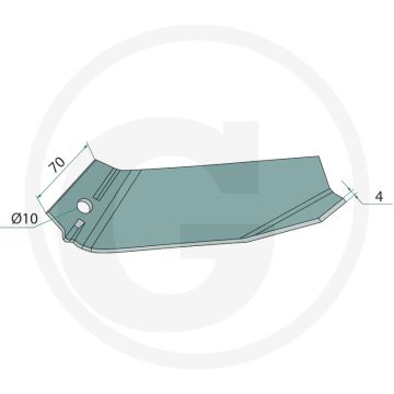 Aanaardschaar 210 mm (links)