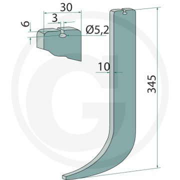Steel - Afmetingen (mm): 30 x 10