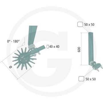 K.U.L.T. Vingerwiederelement (geel-middelhard, met verstelbare steel 50 x 50 mm)