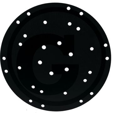 K.U.L.T. Adapter schijf (Ø: 340 mm, voor vingerwiederelelement "Maxi", kan boven en onder worden gebruikt (staal: standaard))