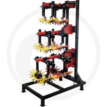 Modelstandaard vingerwieder 120 x 80 x 1 ( 4 x FH 370 mm, 4 x FH 310 mm, 4 x FH 250 mm (jeweils in gelb, rot, orange))