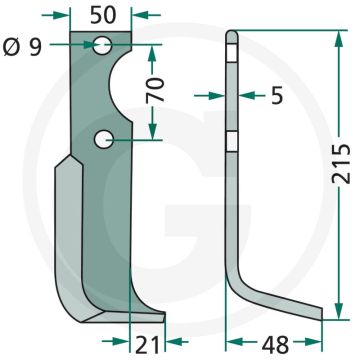 Freesmes (rechts, type 6000)
