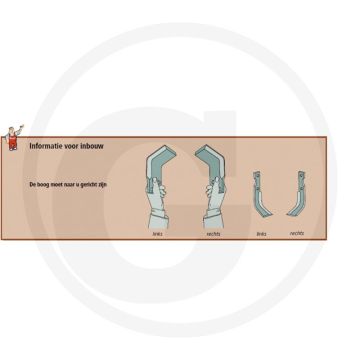 Gebogen mes (links)