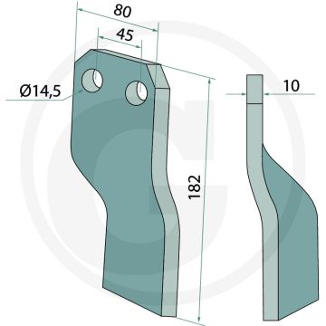 Rotorkopegtand (links)