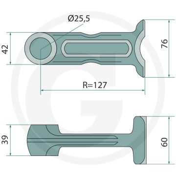 Hamerklepel 60mm werkbreedte - GRANIT klepelmaaier
