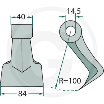 Hammerschlegel - Werkbreedte 84mm