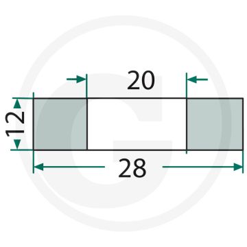 Buchse Ø28x12xØ20 - Binnen-Ø: 20mm, Buiten-Ø: 28mm